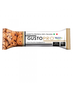 Barretta in comoda monoporzione da 40gr senza zuccheri con il 30% di proteine e a basso contenuto di carboidrati. Ideali per lo sport, il lavoro e il tempo libero. Gusto: cioccolato fondente e cookie.