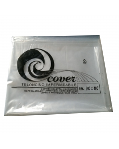 Teli in politene trasparente e impermeabile spessore 60 micron, ideali per coperture durante lavori di tinteggiatura o di manutenzione. Utili anche per coprire e proteggere fiori, ortaggi, biciclette, mobili da giardino ecc. Formato 300x400cm.