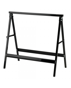 Cavalletto in acciaio verniciato di nero. Portata massima 100 kg. Dimensioni: 76x37x78cm. Articolo destinato ad esclusivo uso domestico. Non adatto ad uso pubblico.