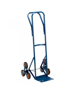 Carrello in acciaio verniciato di colore blu completo di supporto rotante a 6 ruote. Portata massima: 120kg. Dimensioni: 130x50x57cm. Ruota di ricambio: 91876. Articolo destinato ad esclusivo uso domestico. Non adatto ad uso pubblico.