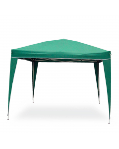 Gazebo Pop-Up ideale per il trasportto e per situazioni temporanee. Struttura pieghevole in acciaio con copertura in poliestere verde 160 gr/m² completo di borsa per il trasporto. Dimensioni: H270 x P300 x L300cm - peso 13kg.Articolo destinato ad esclusiv