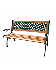 Struttura in ghisa verniciata color verde antico con inserto in ABS e stecche in legno. Prodotto da assemblare. Dimensioni: H74 x P52 x L125cm - peso 16kg.Articolo destinato ad esclusivo uso domestico. Non adatto ad uso pubblico.
Portata 220kg
Peso 11,5 k