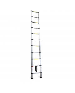 Scala telescopica in alluminio a dieci gradini, misure: 80 H cm chiusa, altezza massima 3,20 m. Consigliata per uso domestico e bricolage. Portata massima 150 kg. Dimensioni Chiusa: 80x8x47 cm. Dimensioni Aperta:320x8x47 cm. Articolo destinato ad esclusiv