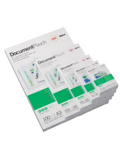 Bustine plastificanti preformate utilizzabili sia con carrier che senza. Massima trasparenza e ottima adesione del collante.