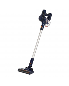 Aspirapolvere cordless ad alte prestazioni con motore (40 min di autonomia). Base di ricarica con montaggio a parete che permette anche di riporre gli accessori. Voltaggio batterie: 22,2V. Tempo di ricarica: 4,5ore. 2 velocità regolabili. Sacchetto polver