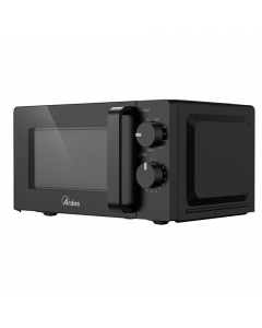 Forno elettrico a microonde con 9 funzioni di cottura, grill e scongelamento. Capacità 20L. Piatto rotante in vetro da 24,5cm. Potenza 700W. Dimensioni: 42x30x22,5cm.