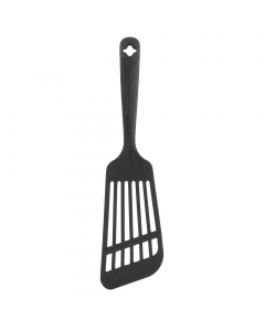Paletta lunga da cucina di colore nero. Materiale: nylon. Idoneo al contatto con gli alimenti. Può essere lavato in lavastoviglie.