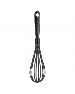 Frusta da cucina di colore nero. Materiale: nylon. Idoneo al contatto con gli alimenti. Può essere lavato in lavastoviglie.
