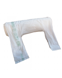 Bio-Shopper a norma UNI EN 13432:2002 biodegradabili e compostabili. In rotolo da 100 sacchetti linea food. Dimensione 30,60cm, soffietti laterali 10cm.