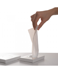Sacchetti in polietilene 11x28cm bianchi in scatola da 25, adatti per essere inseriti nei dispenser.