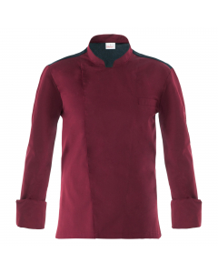Giacca a maniche lunghe pratica e confortevole realizzata in poliestere cotone 200 gr/m² che garantisce colori brillanti e manutenzione semplice. Vestibilità Slim Fit, collo coreano, abbottonatura dalla tradizionale punta all’insù, taschino lato cuore ed 