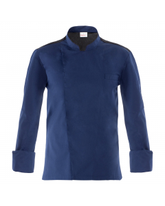 Giacca a maniche lunghe pratica e confortevole realizzata in poliestere cotone 200 gr/m² che garantisce colori brillanti e manutenzione semplice. Vestibilità Slim Fit, collo coreano, abbottonatura dalla tradizionale punta all’insù, taschino lato cuore ed 