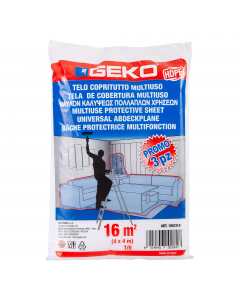 Telo copritutto multiuso hdpe. Telo che protegge da vernice, pittura, acqua, polvere ed umidità. Resistente, riutilizzabile. I teli in hdpe sono leggeri, performanti e maggiormanente indicati per la protezione del mobilio e di oggetti in genere.