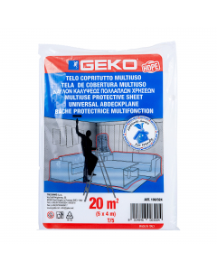 Telo copritutto multiuso hdpe. Telo che protegge da vernice, pittura, acqua, polvere ed umidità. Resistente, riutilizzabile. I teli in hdpe sono leggeri, performanti e maggiormanente indicati per la protezione del mobilio e di oggetti in genere.