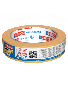 Nastro in carta washi giapponese con adesivo acrilico a base acqua per uso professionale. Ideale per tutte le mascherature professionali, di lungo periodo e che richiedono stacchi di colori precisi, infatti la carta washi permette di ottenere linee perfet