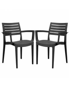Sedia in polipropilene impilabile. Dimensioni H80xL59xP51cm. Altezza seduta 43cm.