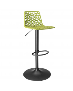 Con sedile solido e lucido e base cromata. 100% senza IPA. Prodotto in Italia. Dimensioni: 45x45x82/102cm.