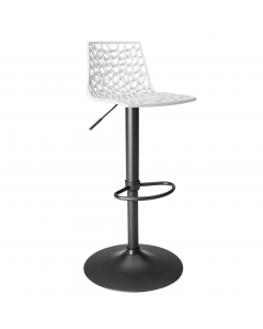 Con sedile solido e lucido e base cromata. 100% senza IPA. Prodotto in Italia. Dimensioni: 45x45x82/102cm.