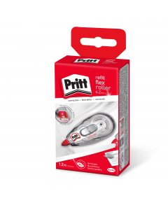 Pritt Correttore System Flex Roller è un pratico correttore roller ricaricabile che permette una correzione bidirezionale: in una direzione per cancellare una frase intera, in quella opposta per rimuovere una sola lettera. Inoltre, è costituito al 50% di 