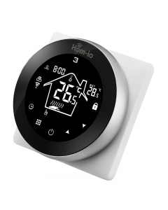 Cronotermostato WiFi Hom-io versione Plus con adattatore scatola 503 incluso. Nuovo ampio display migliorato nella luminosità e nell'angolo di visione, completamente touch screen e con accessorio di montaggio a parete incluso nella confezione. 

Alimentaz
