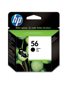 CARTUCCIA A  GETTO  D'INCHIOSTRO  HP  N. 56,  NERO   (19 ML);Resa  pagine :  520  pg
Compatibilità:HP DESKJET: 450, 450C, 450CBI, 450CI, 450WBT, 5100, 5145, 5150, 5150V, 5150W, 5151, 5160, 5168, 5550, 5550V, 5550W, 5551, 5552, 5600, 5650, 5650V, 5650W, 56