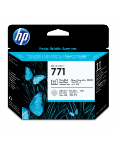 Testina di stampa HP 771 nero fotografico grigio chiaro
Compatibilità
Stampante fotografica HP DesignJet Z6200 da 1067 mm
Stampante fotografica HP DesignJet Z6200 da 1067 mm
Stampante per produzione HP DesignJet Z6600 da 1524 mm
Stampante per produzione f