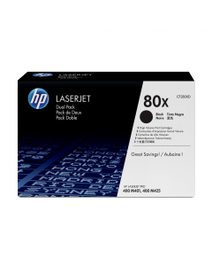 Scatola 2 cartucce di stampa nero HP LASERJET CF280X.
Compatibilità:HP LASERJET PRO: 400 M401, 400 M401A, 400 M401D, 400 M401DN, 400 M401DW, 400 M401N, 400 MFP M425DN, 400 MFP M425DW