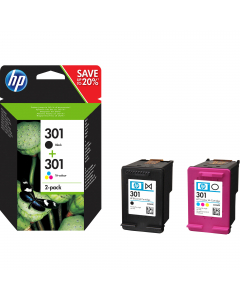 HP 301 ink cartridge combo 2-Pack (NERO+COLORE)
Compatibilità:HP DESKJET: 1000 J110A, 1010, 1050, 1050A, 1510, 1512, 1513, 2050, 2050A, 2050S, 2054A, 2510, 2514, 2540, 2542, 2544, 2549, 3000 J310A, 3050, 3050A, 3052, 3052A, 3054, 3055A, 3057A, 3059A
HP EN