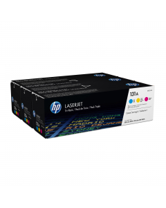 Conf. Di 3 toner color HP 131Aciano,giallo,magenta.
Compatibilità:HP LASERJET PRO: 200 COLOR M251, 200 COLOR M251N, 200 COLOR M251NW, 200 COLOR MFP M276, 200 COLOR MFP M276N, 200 COLOR MFP M276NW