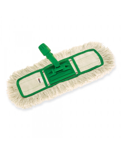 Scopa raccoglipolvere industriale con frangia di cotone da 60cm e finiture di rinforzo. Ideale per medie e grandi superfici. Composta da telaio + frangia (manico non incluso).
• Telaio in metallo e polipropilene
•  Panno in cotone 60cm
• Attacco a ghiera
