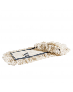 Frangia in cotone da 40cm con finiture di rinfozo. E' il ricambio di cotone per la scopa industriale da 60cm art. 0025A (cod.79652)