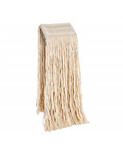 Mop a frange in cotone gr. 400 con filo tagliato e ritorto per grandi superfici. Utilizzabile con la pinza per mop art. 0026I.