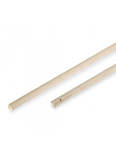 manico in legno grezzo cm140 attacco con FORO. Utilizzabile con Tergivetro art.0047 e con scopa a frange Penta.