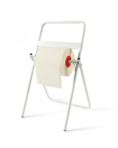 portarotolo in tubolare metallico verniciato, ripiegabile e facile da trasportare. DIMENSIONI: L 40 P 44 H 80CM. Colore BIANCO.