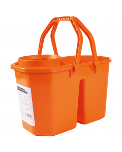 secchio vasca doppia 15Lt con strizzatore asportabile. in PPL 100% riciclabile.