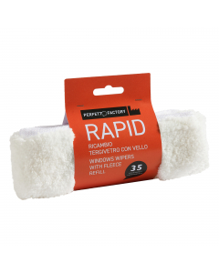 Ricambio per spatolina lavavetri da 35cm con vello Rapid (cod.99958).