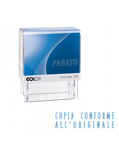 Timbro Printer 20 G7 autoinchiostrante con testo fisso COPIA CONFORME. Area di stampa 14x38mm. Tampone ricambio E/20.