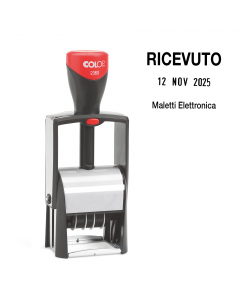 Timbro DATARIO autoinchiostrante da personalizzare: Classic Line la linea in metallo. Robusta, affidabile ed efficiente. Ideale per l’uso intensivo. La tradizione nella sua espressione più attuale. Impugnatura realizzata in MICROBAN®. La protezione antiba