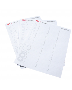 Le etichette autoadesive aderiscono saldamente a carta, cartone, plastica, vetro, metallo e materiali simili. Sono molto facili da stampare con l'e-mark.
• 10 fogli A4 con 30 etichette ciascuno
• Dimensioni etichetta: 48 x 18 mm
• Marcature su ciascuna et