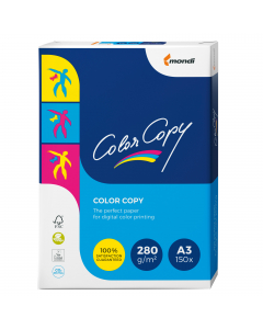 Carta ad altissima qualità per sistemi digitali e laser. Carta certifi cata FSC. Trattata per l'utilizzo su stampanti laser a colori per garantire una stampa dai colori brillanti. Resistente al calore, non tossica. Certificata ISO 9706.