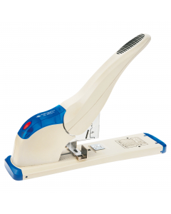 Cucitrice alti spessori a caricamento frontale.
Punto utilizzato: da 23/6 a 23/24 per cucire da 2 a 210 fogli
Guida regolabile per la profondità di gola e finestra per l‘indicazione del punto caricato.
Base porta-punti e rivestimento ""soft grip"" antisci