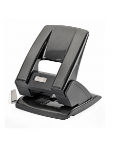 Perforatore a 2 fori in metallo con guida regolabile ed inserti in abs.
Di robusta costruzione, consente di perforare fino a 40 fogli con il minimo sforzo.
Il meccanismo di sicurezza e salva spazio (blocco/sblocco impugnatura) è pratico e veloce grazie al