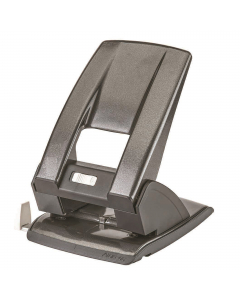 Perforatore a 2 fori in metallo con guida regolabile in metallo ed inserti in abs.
Di robusta costruzione, consente di perforare fino a 60 fogli con il minimo sforzo.
Il meccanismo di sicurezza e salva spazio (blocco/sblocco impugnatura) è pratico e veloc