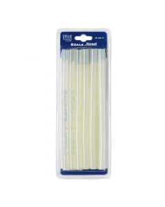 Colla termofusibile in stick di diametro 11mm e lunghezza 20cm. Temperatura di utilizzo 120°-140°. Confezione blister da 227gr (12 stick). Grado di viscosità 5200+500 mpa.s a 180° e questo la rende particolarmente idonea e performante per gli impieghi più