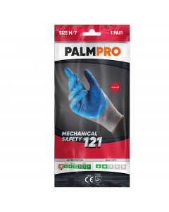 Guanto anatomico (mano destra e sinistra) riusabile in supporto di maglia elasticizzata, monofilo lavorato a maglia senza cuciture, con rivestimento in latice naturale antiscivolo su palmo e dita, dorso areato, polsino elastico con trama latex. Ottimo com