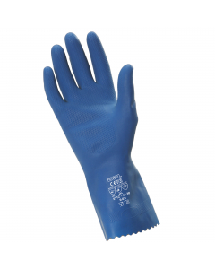 Guanto riusabile in LATTICE DI GOMMA NATURALE clorinato interno/esterno, di forma anatomica per mano destra e sinistra, senza felpatura. Lavabile internamente e autoclavabile. Speciale processo produttivo, formulazione (esente da mercaptobenzotiazolo MBT)