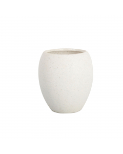 Accessori per il bagno in ceramica effetto gomma, con finitura bianca
