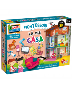 Un grande puzzle del disordine con tanti oggetti alla rinfusa da rimettere in ordine nella casa tridimensionale. Età consigliata: 3-6 anni.