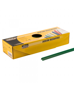 Lunghezza 29,7cm. Estremita' arrotondata per agevolare l'inserimento e l'allineamento dei fogli. Rilega fino a 15fg.