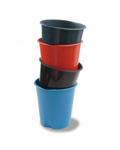 Realizzato in polipropilene antiurto, lavabile.
Dimensioni: H 32,5 cm - Ø31cm. Colore rosso.